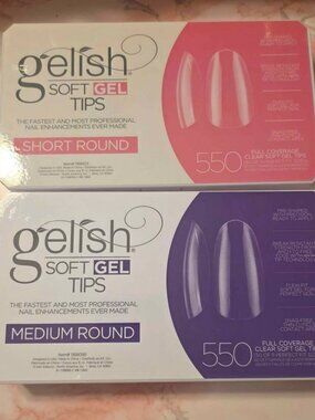 Gelish soft gel tips - short and medium round